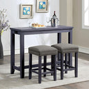 CAERLEON 3 Pc. Counter Ht. Table Set, Blue