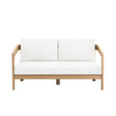 Wesley Patio Loveseat W/ White Cushions
