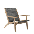 Radius Patio Wood And Gray Wicker Side Chair (2 Per Carton)
