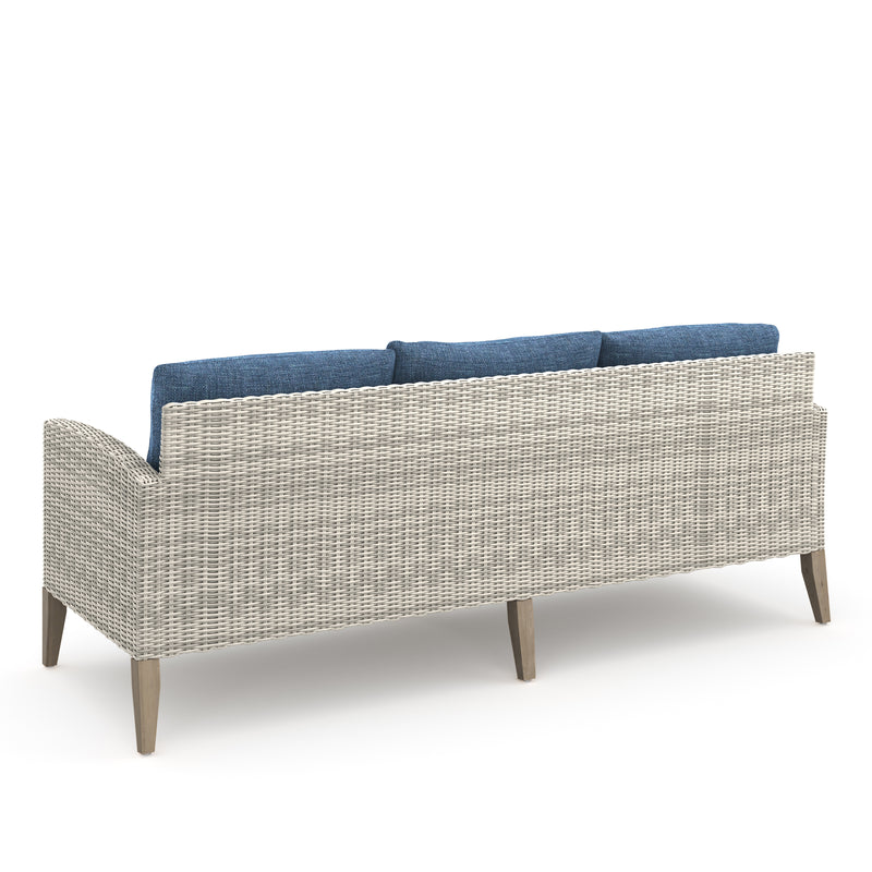 Carezza 5 Pc Set - Sofa, 2 Club Chairs, 2 Stools-Dark Blue