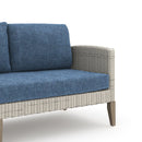 Carezza 5 Pc Set - Sofa, 2 Club Chairs, 2 Stools-Dark Blue