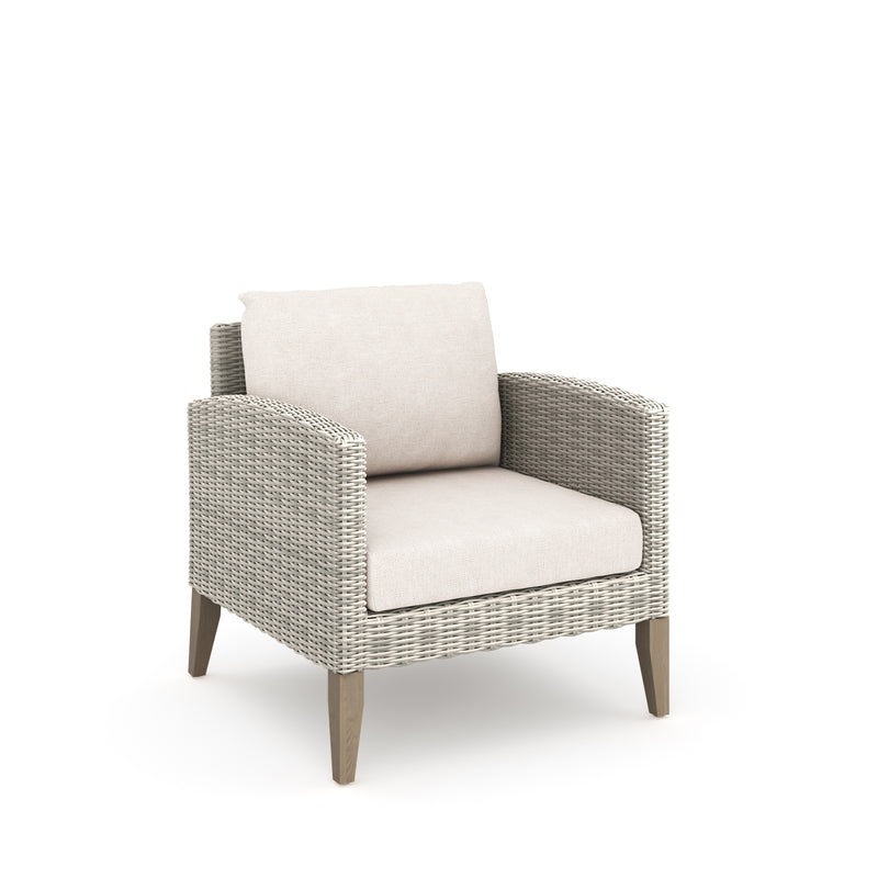 Carezza 5 Pc Set - Sofa, 2 Club Chairs, 2 Stools- Taupe