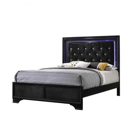 MICAH E. KING BED FRAME IN BLACK