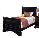 New Classic Belle Rose Youth Twin Sleigh Bed in Black Cherry