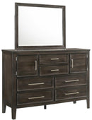 New Classic Furniture Andover 6 Drawer Dresser in Nutmeg