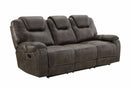 New Classic Furniture Anton Dual Recliner Sofa in Chocolate
