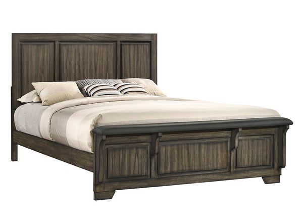 New Classic Furniture Ashland California King Panel Bed in Rustic Brown image