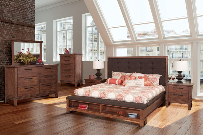 Cagney California King Bed in Chestnut