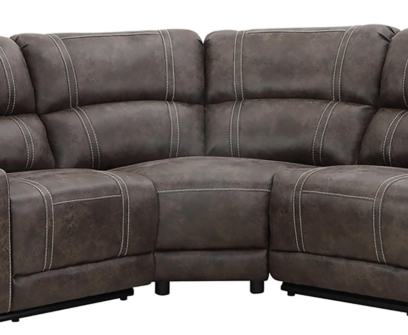 Calhoun 3pc Reclining Sectional in Walnut