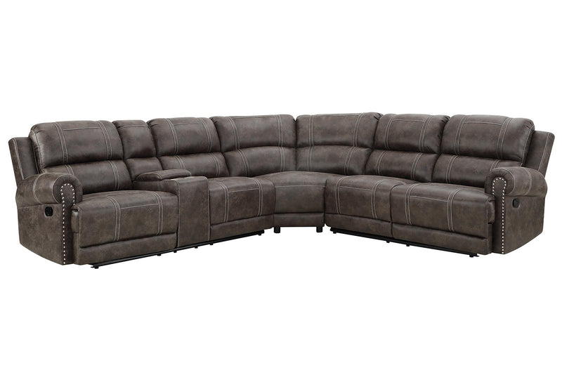 Calhoun 3pc Reclining Sectional in Walnut