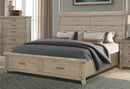 New Classic Furniture Fairfax California King Storage Bed in Driftwood