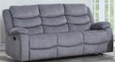 New Classic Furniture Granada Dual Recliner Sofa with Power in Gray