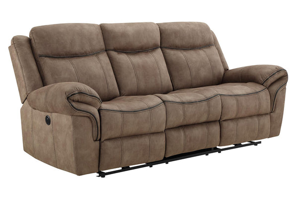 New Classic Furniture Harley Sofa with Dual Recliner in Light Brown image
