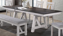 New Classic Furniture Maisie Dining Table in White/Brown