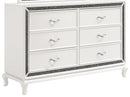 New Classic Furniture Park Imperial 6 Drawer Dresser in White