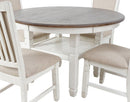 New Classic Furniture Prairie Point 47" Round Dining Table in White-W
