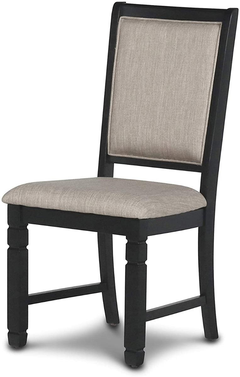 New Classic Furniture Prairie Point Side Chair in Black (Set of 2)