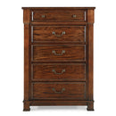 New Classic Furniture Providence 5 Drawer Lift Top Chest in Dark Oak