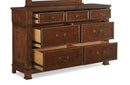 New Classic Furniture Providence 7 Drawer Dresser in Dark Oak