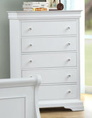 New Classic Furniture Versaille 5 Drawer Chest in White