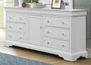 New Classic Furniture Versaille 6 Drawers Dresser in White