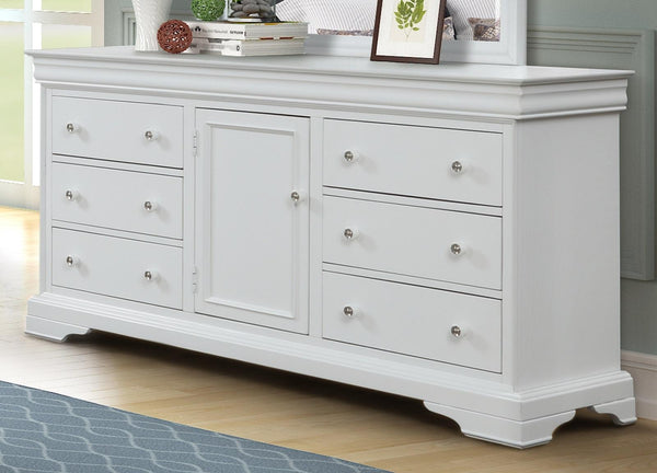 New Classic  Furniture Versaille 6 Drawers Dresser in White image