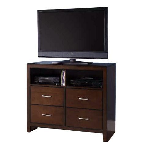 New Classic Kensington 4 Drawer Media Chest in Burnished Cherry