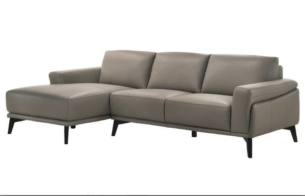 New Classic Lucca Sectional Sofa w/ RAF Loveseat in Slate Gray image