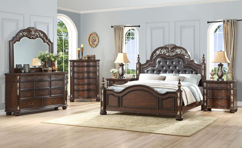 Maximus E.King Panel Bed in Madeira