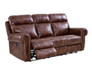 New Classic Roycroft Dual Recliner Sofa in Pecan