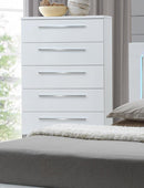 Sapphire 5 Drawer Chest in White