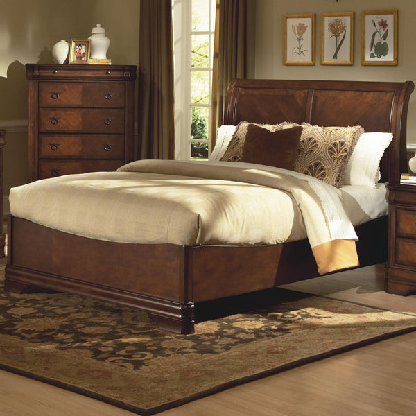 New Classic Sheridan Eastern King Sleigh Bed in Burnished Cherry