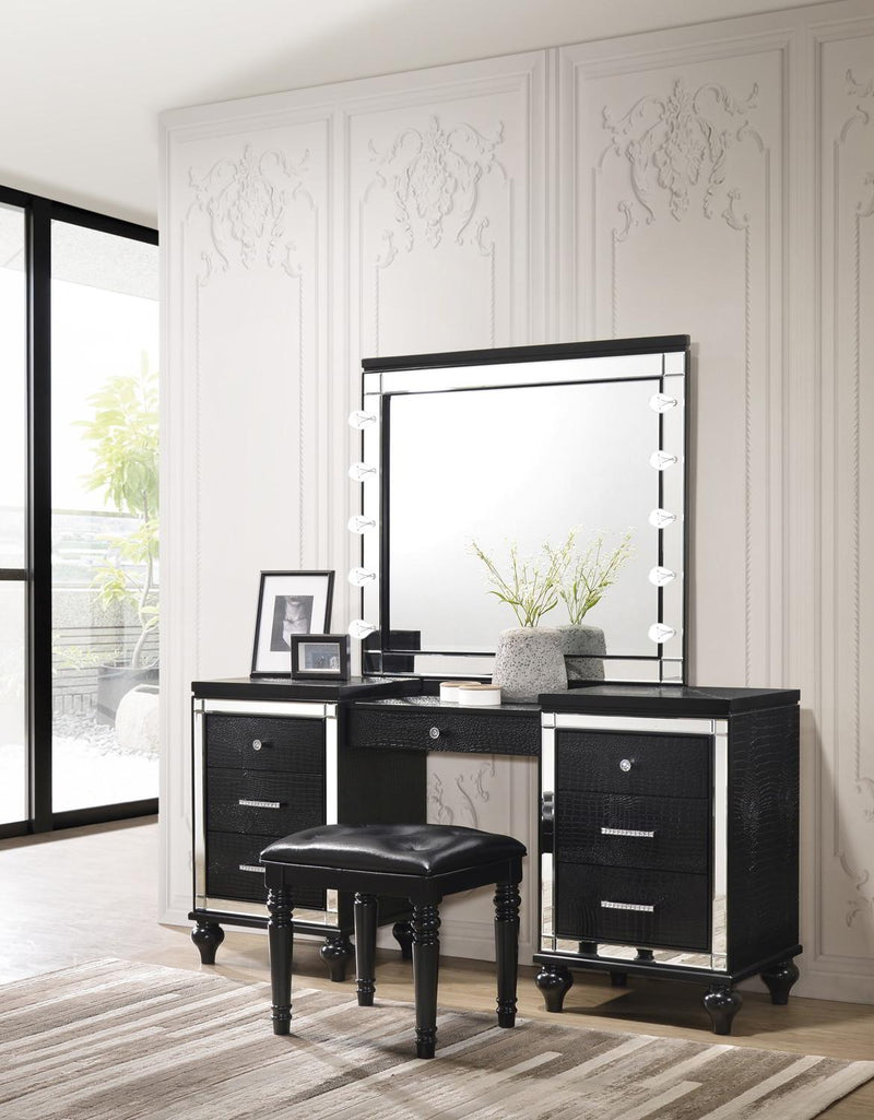 Valentino Vanity Table Mirror in Black