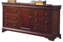 Versaille 6 Drawer Dresser in Bordeaux