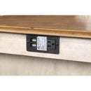 AMY 60" COUNTER TABLE+CHAIRS W/STG (5 PC) -2 TONE BISQUE