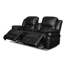 FLYNN CONSOLE LOVESEAT W/ READING LIGHT- BLACK