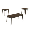 FELIX COFFEE TABLE & 2 END TABLE SET-DARK WALNUT