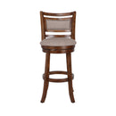 ABERDEEN 29" BAR STOOL-DK BROWN W/FABRIC SEAT
