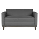 AIDEN LOVESEAT W/2 THROW PILLOWS-SILVER GRAY