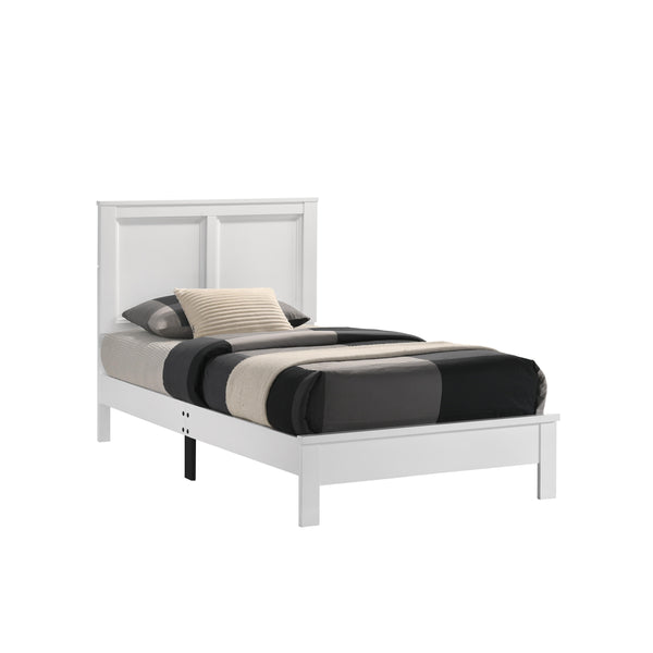 ARIES 4/6 F PANEL BED-HB/FB/RAILS-WHITE