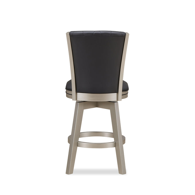 BERKELY 24" SWIVEL COUNTER STOOL-BLK/PLATINUM