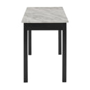CELESTE DESK W/WHITE/GRAY FAUX MARBLE TOP-ESPRESSO BASE