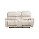 CICERO RECLINING CONSOLE LOVESEAT-CREAM