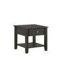 EVANDER END TABLE WITH DRAWER-ESPRESSO