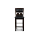 GIA 30" COUNTER TABLE W/2 CHAIRS & STG SHELF-EBONY