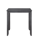 HESTON 36" STORAGE COUNTER TABLE SET W/2 CHAIRS-GRAY