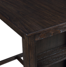 HESTON 36" STORAGE COUNTER TABLE SET W/2 CHAIRS-CHERRY