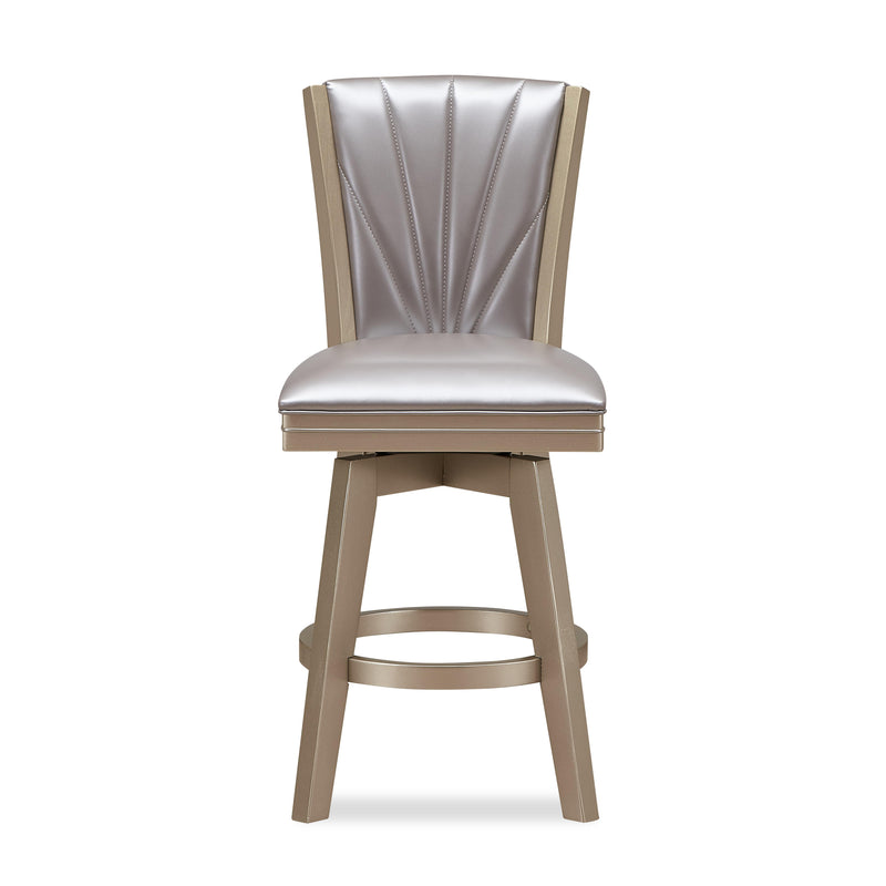JAZZ 24" SWIVEL COUNTER STOOL-PEARL/GOLD