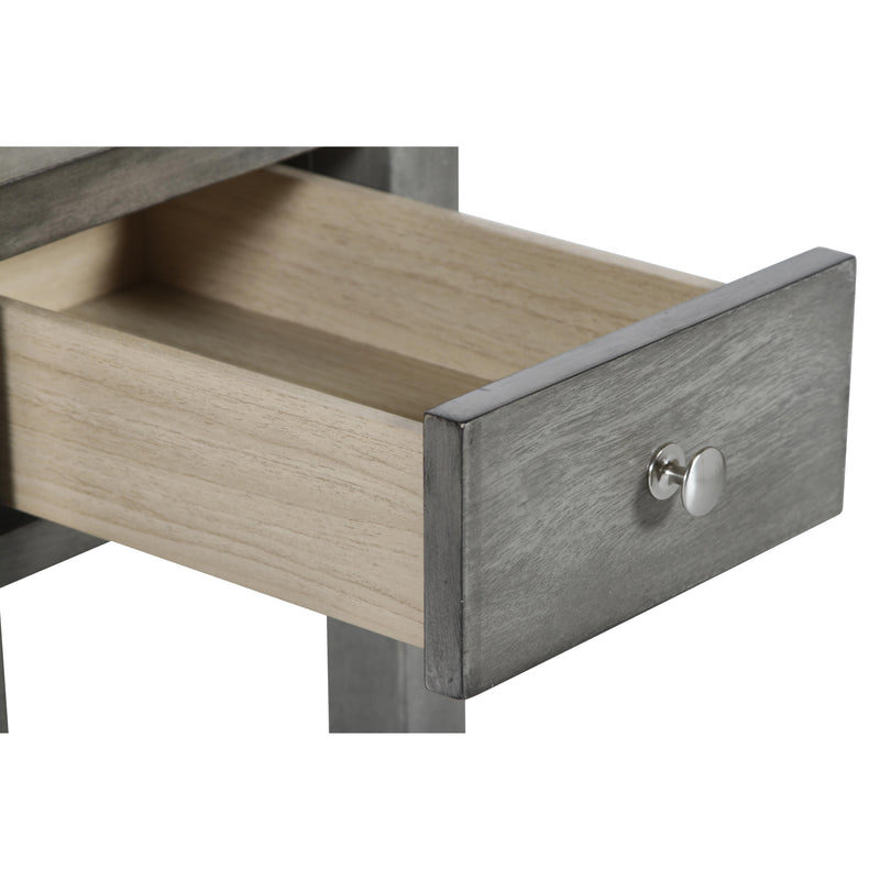 NOAH END TABLE WITH DRAWER-GRAY