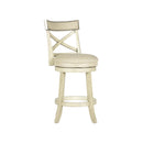 YORK 24" COUNTER STOOL-ANT WHITE W/FABRIC SEAT